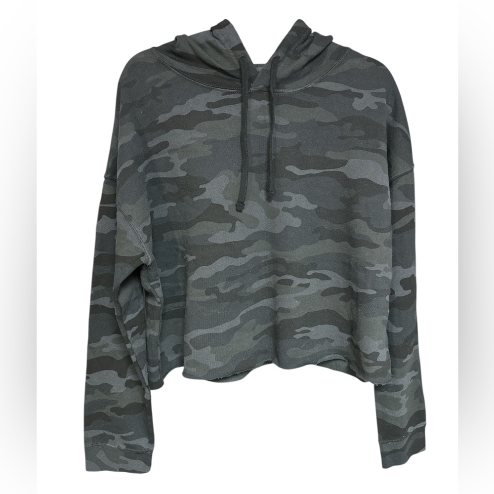 Ouray Cropped Camoflage Print‎ Women's Hoodie 100% Cotton size XL